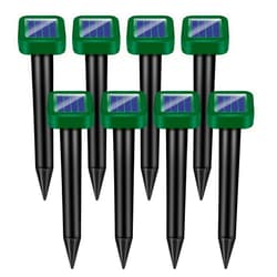 Jahy2Tech Mole Repellent Solar Powered, 8 Pack Waterproof Gopher Repellent for Lawn Garden Yard, Snake Repellent for Yard, Ultrasonic Animal Repellent Outdoor for Getting Rid of Groundhog and Skunk