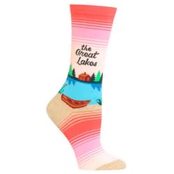 Hot Sox Women's Fun USA Travel & Cities Crew Socks-1 Pair Pack-Cool & Artistic Gifts