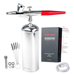 U.S. Cake Supply - Cordless Handheld Airbrushing System Kit - 15 to 30 PSI, Rechargeable Professional Airbrush Artist Set, How to Guide - Decorating Cakes, Cupcakes, Paint, Hobbies Crafts, Makeup, Art