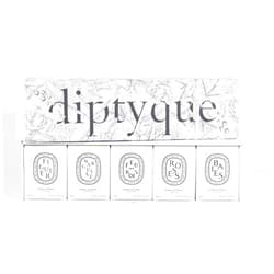 Diptyque Set of Five Scented Candles - Baies, Roses, Figuier, Fue De Bois, Narguile - Travel Size 2020 Fall Collection