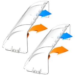VATOSO 2 Pack Strong Magnetic Air and Heat Vent Deflectors for Floor, AC, Ceiling Registers, and Sidewall Vents, Adjustable from 8.5