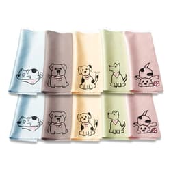 TreVee Microfiber Cleaning Cloth - Microfiber Cloth Fabric Wipe for Cleaner Lens, Eyeglasses, Phone Screen - Cute Dog Design 10-Pack, 6x6