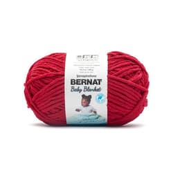 Bernat Baby Blanket Race CAR RED Yarn - 1 Pack of 300g/10.5 oz - 100% Polyester - #6 Super Bulky - 220 Yards - Knitting/Crochet