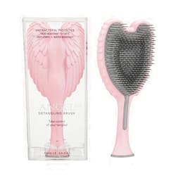 Tangle Angel Detangling Hair Brush - Anti Static Angel Wing Hair Brush with Soft & Flexible Bristle for Straight & Wavy Hair - Tangle Angel Hair Detangler Brushes for Blow Drying & Shower - Matt Satin Pink
