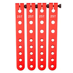 DJX 4PCS Aluminum 25T Servo Arm Horns for All 1:10 2WD/4WD ECX331007 RC Car (Red)