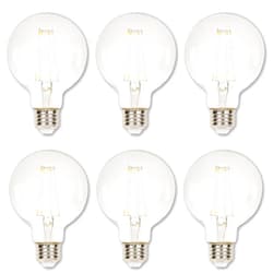Westinghouse Lighting 4317200 5.5 Watt (40 Watt Equivalent) G25 Dimmable Clear Filament LED Light Bulb, Medium Base