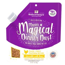 Stella & Chewy's Freeze-Dried Raw Cat & Kitten Food Topper - Magical Dinner Dust - Premium Cage-Free Chicken - Grain-Free, Protein-Rich - Perfect For Picky Eaters - 7 oz