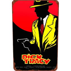 TINSAEGE Metal Tin Sign Dick Tracy | Decorative Signs and Plaques for Your Home Bar, Club, or Wall Decor - 8 x 12 inches