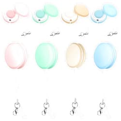 TOYANDONA 8PCS Macaron Phone Screen Cleaner Key Pendant, Candy Color Macaron Shape Cleaning Cloth Mobile Phone Screen Glasses Lens Wipes with Portable Keychain, Decorative Bag Key Pendant Gift