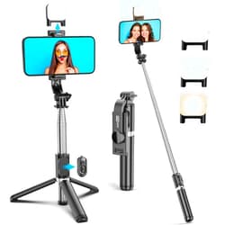 SelfieShow Portable 41 Inch Selfie Stick Phone Tripod with Wireless Remote Extendable Tripod Stand 360 Rotation Compatible with iPhone 14 13 12 11 pro Xs Max Xr X 8 7 6 Plus, Android Samsung Smartphone