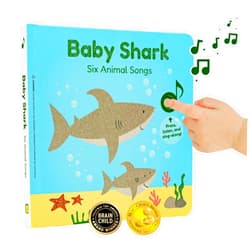 Cali's Books Nursery Rhymes Musical Book. Press, Listen and Sing Along! Best Interactive Sound Book for Toddlers 1-3. Award Winner Toy (Baby Shark Nursery Rhymes)