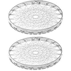 Generic 2 X Stainless Steel Wire Roaster Grill Papad Jali Gas Saver Roasting Net Device Roti Chapati Chicken Toast Mini Tandoor