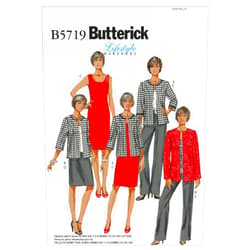 BUTTERICK PATTERNS B5719 Misses'/Women's Jacket, Dress, Skirt and Pants, Size B5 (8-10-12-14-16)