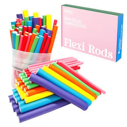 Xnicx 47 pcs 7'' Hair Curlers Rollers Flexi Rods Flexible Curling Rods Set No Heat Heatless Bendy Foam Hair Curls for Long,Medium,Short Hair to Sleep in