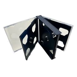 MediaPack4All 24mm Chubby Multi-Six Jewel Case (6-Disc Capacity), Black Chubby Jewel Case for CD/DVD/Game Storage (5)