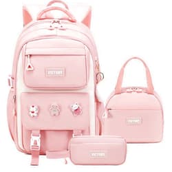 AO ALI VICTORY Backpack for Women Girls Set with Pencil Case 15.6 Inch Laptop School Bag Kids Elementary College Backpacks