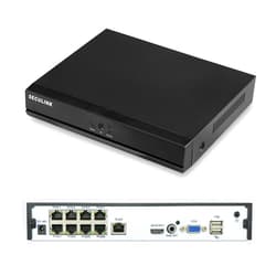 SECULINK 8-Channel 4K POE NVR (1080p/3MP/4MP/5MP/8MP) DC48V Network Video Recorder Cloud P2P Remote Access Motion Alert