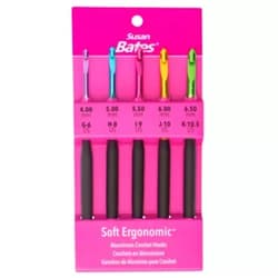 Susan Bates Crochet Hook Set SZ G6-K105, Sizes G6/4mm to K10.5/6.5mm