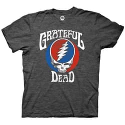 Ripple Junction Grateful Dead Men's Short Sleeve T-Shirt Steal Your Face Retro Stealie Vintage SYF Officially Licensed
