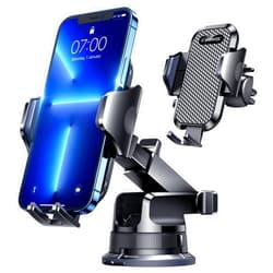 VANMASS [Pro Version] VANMASS Universal Car Phone Mount [Super Suction Cup] Dashboard Phone Holder Stand, Handsfree Windshield Dash Vent Phone Holder Car, Compatible for iPhone 15 14 13 12 Samsung LG & Truck