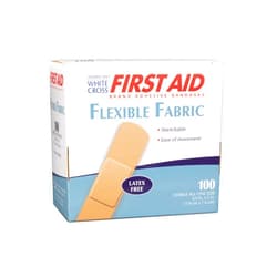 Dukal 1580033 American White Cross Fabric Adhesive Strips, Sterile 100/bx