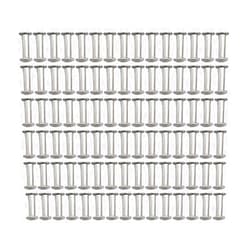 ZAANHA 100 Sets Binding Chicago Screws, Nickel Plated Short Chicago Screws Posts Binding Screws for Scrapbook Photo Albums Binding, Nail Rivet Studs Snap Books Butt Screw (Size : M5 x 18mm)