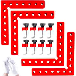 WenCrew Corner Clamps for Woodworking, WenCrew 90 Degree Clamps Woodworking Tools 4 Pack 5.5