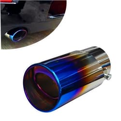 MLAHUIER Stainless Steel Exhaust Tip, Car Straight-type Exhaust Tailpipe,Inlet 2.5