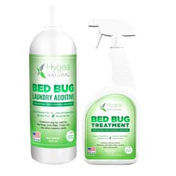 Hygea Natural Bed Bug Spray DIY Extermination Kit- Lice Spray Treatment- Non-Toxic, Odorless,Safe for children and pets, All water safe surfaces- inclues bed bug spray and bed bug laundry additive