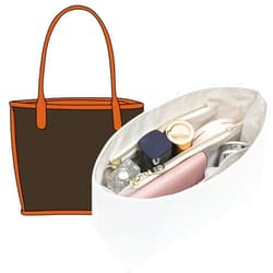 Doxo Purse Organizer Insert Compatible with Goyard Bag Organizer for Mini Anjou Bag,Upgraded Lightweight Dupontpaper Handbag Divider Shaper with YKK Zipper (White)