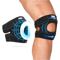 Fit Geno 1-Pack Patella Knee Brace for Knee Pain, Knee Compression Sleeve Knee Brace for Arthritis Pain and Support, Essential Workout Knee Guard Knee Pads for Women and Men