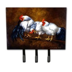 Caroline's Treasures Roosting Rooster and Chickens Leash or Key Holder BDBA0081TH68, Triple, Multicolor