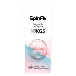 SpinFit CP1025-M/S- Medical Grade Silicone Patented Ear Tips, Secure Fit and Supreme Comfort Fits MTW3, Galaxy Buds 2, Soundcore Space A40 & More (2 Pairs) (for Nozzle Diameter from 4-5.5mm)