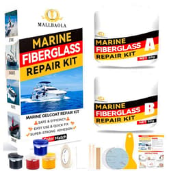 Mallbaola Marine Fiberglass Repair Kit for Boats, Gel Coat Repair Kit for Boats, Fiberglass Boat Repair Kit, Epoxy Filler for Boats, Fiberglass Kit Fix Holes Chips Pit Cracks (Color Match)