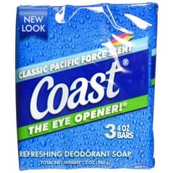 Coast Bath Bars Original Blue 3 Bar Soap, 12 oz