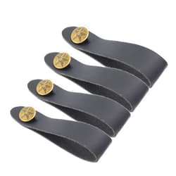 Cheerock Pack of 4 Guitar Headstock Strap Tie, Leather Guitar Neck Strap Button, Guitar Strap Lock for Acoustic, Electric, Bass Guitars, Ukulele Straps
