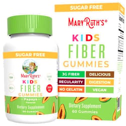 MARYRUTH'S Fiber Gummies for Kids | 2 Month Supply | Sugar Free | Soluble Fiber Supplement | Gut Health & Digestion Support | 3g Fiber per Gummy | Vegan | 60 Count