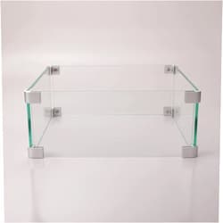 Generic Glass Wind Gurad Square Glass WindFor Square Fire Table