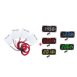 diymore TEC1-12706 12V 6A 40X40MM Heatsink Thermoelectric Cooler Peltier Plate Module LED Display Digital Tube Decimal 7 Segment 4 Digit Clock Double Displays Dots Module Serial Driver Board(5 Colors)