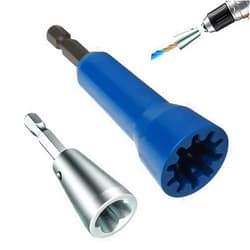 JINNAGLTU Wire Twister Tool for Drill,Wire Twister Portable Wire Nut Twister Wire Twisting Tool 6mm Hex Shank Cable Quick Stripping for Power Drill (Silver-1set)