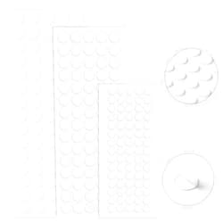 JANYUN 225 Pieces Double Sided Sticky Dot Stickers Round Putty Clear Sticky Tack No Trace Sticky Putty Waterproof Small Balloon Stickers for Wall Wood Plastic Christmas Supplies (6mm+10mm+20mm)