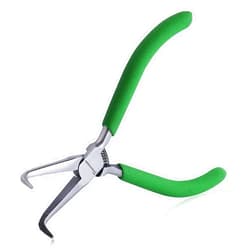 SPEEDWOX Mini Bent Needle Nose Pliers With Teeth 5