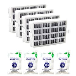 Funmit W10311524 AIR1 Refrigerator Air Filter Cartridge Replacement for Whirlpool Kenmore Refrigerator Compatible with Fresh Flow Refrigerator Air Filter, 4 Pack, White