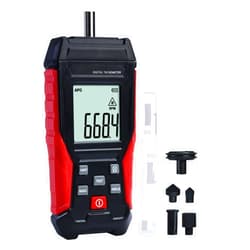 Landtek 2-in-1 Digital RPM Tachometer | Non-Contact Photo Sensor Tachometer 3~99,999RPM and Contact RPM Gauge Tester 3~19,999RPM Tach Speed RPM Meter with 4 Contact Probes, Data Hold, Max/Min, Backlit LCD