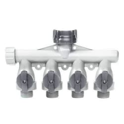 Gilmour Polymer Threaded Male 4-Way Shut-off Valve