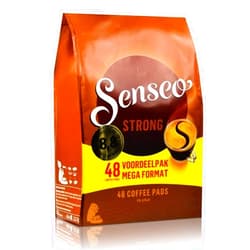 Senseo Strong Dark Roast Coffee Pods, 1 Pack, 48 Count, Bold Flavor, Crema Layer on Top, Compatible with PeleCom Machine