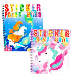90shine 2PCS Sticker Books for Girls Kids Ages 4-8 Sea-Maid Horned Horse Themed Designs Party Gift Create 22 Pictures