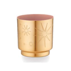 Illume FA La Lovely Pink Pine Tinsel Metal, 4.2 oz. Candle, 1 EA, Gold