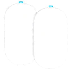 Biloban Waterproof Bassinet Mattress Pad Cover Fit for Fisher-Price Soothing Motions/Fisher-Price Luminate Bassinet, 2 Pack, Ultra Soft Surface, Breathable and Easy Care