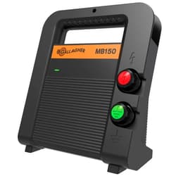 Gallagher MB150 Dual Power Electric Fence Charger | 1.5 Joule 12v Battery or 110v AC Energizer with Adaptive Energy Control | Powers Up to 30 Miles / 100 Acres | Portable and Compact